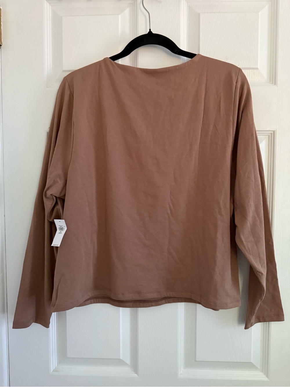 Old Navy Long Sleeve Scoop Neck Top - Taupe - NWT - XXL Petite - Picture 3 of 9